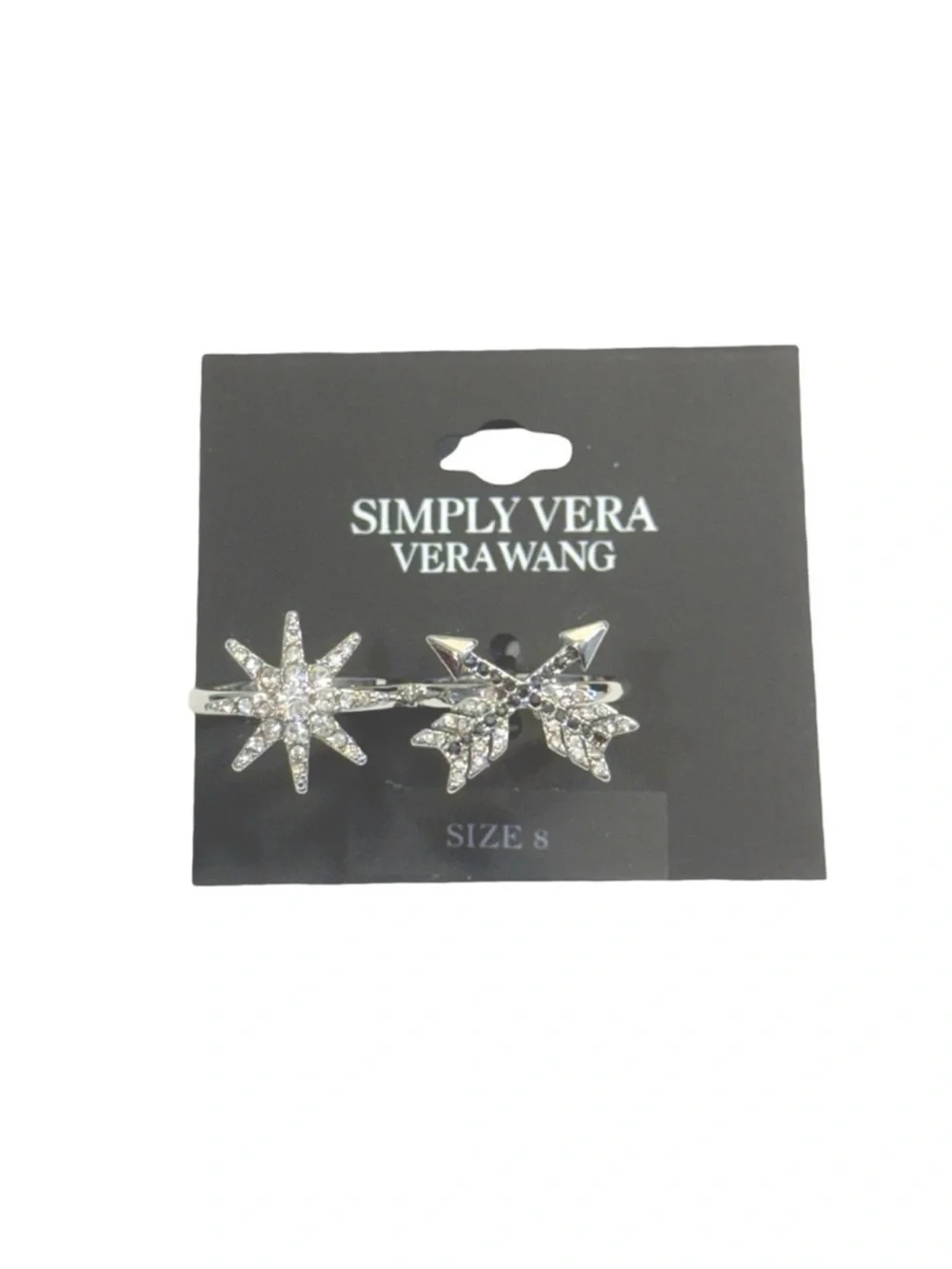 Two Finger Crystal Ring